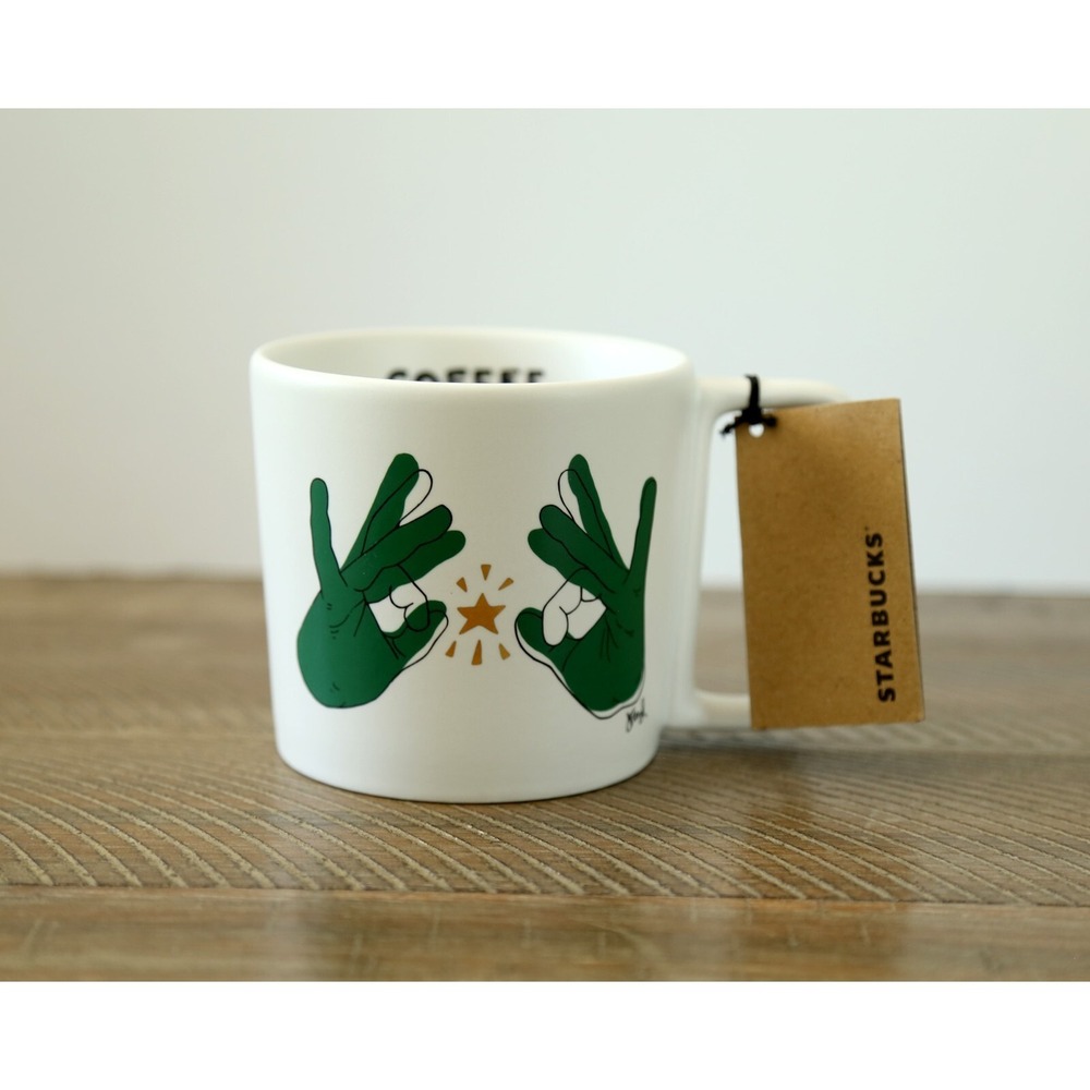 Starbucks Mug Coffee Brings Us Together ASL Sign Language NWT